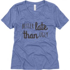 Ladies Relaxed Fit Super Soft Triblend V-Neck Tee