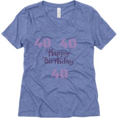 Ladies Relaxed Fit Super Soft Triblend V-Neck Tee