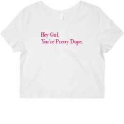 Ladies Slim Fit Crop Top Tee