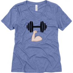 Ladies Relaxed Fit Super Soft Triblend V-Neck Tee