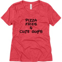 Ladies Relaxed Fit Super Soft Triblend V-Neck Tee