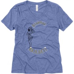 Ladies Relaxed Fit Super Soft Triblend V-Neck Tee