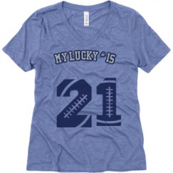 Ladies Relaxed Fit Super Soft Triblend V-Neck Tee