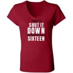 Ladies Slim Fit V-Neck Jersey Tee