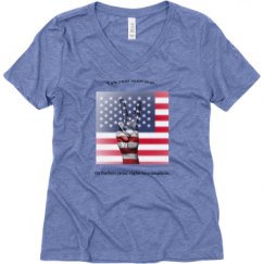 Ladies Relaxed Fit Super Soft Triblend V-Neck Tee