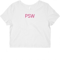 Ladies Slim Fit Crop Top Tee