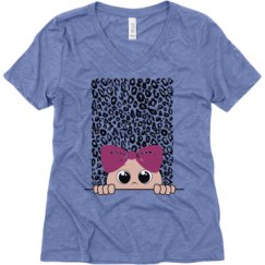 Ladies Relaxed Fit Super Soft Triblend V-Neck Tee