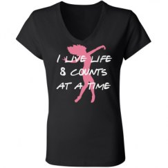 Ladies Slim Fit V-Neck Jersey Tee