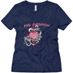 Ladies Relaxed Fit V-Neck Tee