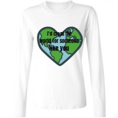 Ladies Relaxed Fit Basic Long Sleeve Tee