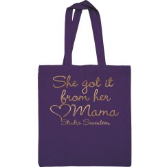 From Her Mama (Metallic) Canvas Bag