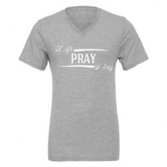 Unisex CVC Jersey V-Neck T-Shirt