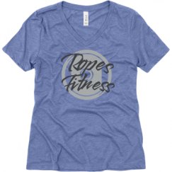 Ladies Relaxed Fit Super Soft Triblend V-Neck Tee