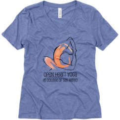 Ladies Relaxed Fit Super Soft Triblend V-Neck Tee