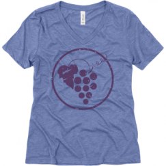 Ladies Relaxed Fit Super Soft Triblend V-Neck Tee