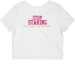 Ladies Slim Fit Crop Top Tee