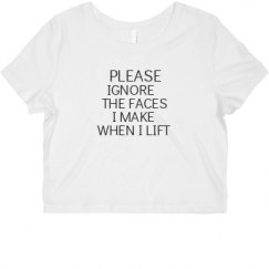 Ladies Slim Fit Crop Top Tee