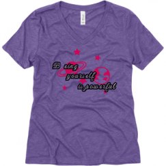 Ladies Relaxed Fit Super Soft Triblend V-Neck Tee