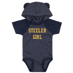 Infant Hooded Raglan Bodysuit with Ears