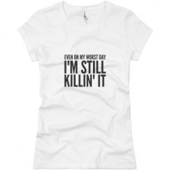 Ladies Slim Fit Basic Promo Jersey Tee