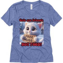 Ladies Relaxed Fit Super Soft Triblend V-Neck Tee