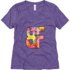 Ladies Relaxed Fit Super Soft Triblend V-Neck Tee