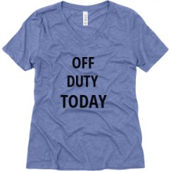 Ladies Relaxed Fit Super Soft Triblend V-Neck Tee