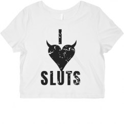 Ladies Slim Fit Crop Top Tee