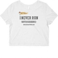 Ladies Slim Fit Crop Top Tee