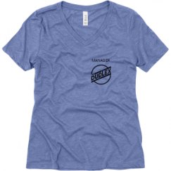 Ladies Relaxed Fit Super Soft Triblend V-Neck Tee