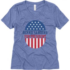 Ladies Relaxed Fit Super Soft Triblend V-Neck Tee