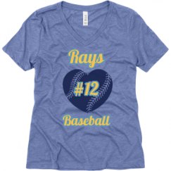 Ladies Relaxed Fit Super Soft Triblend V-Neck Tee