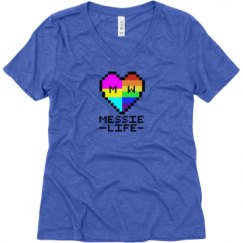 Ladies Relaxed Fit Super Soft Triblend V-Neck Tee