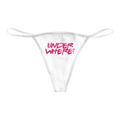 Basic White Thong Underwear