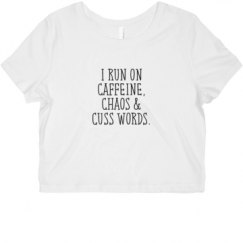 Ladies Slim Fit Crop Top Tee