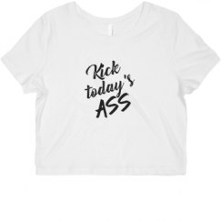 Ladies Slim Fit Crop Top Tee