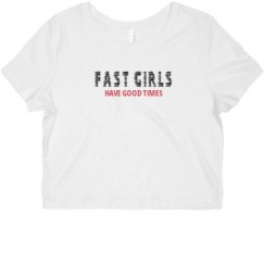 Ladies Slim Fit Crop Top Tee