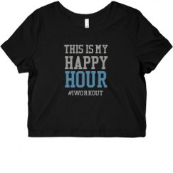 Ladies Slim Fit Crop Top Tee