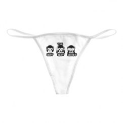 Basic White Thong Underwear