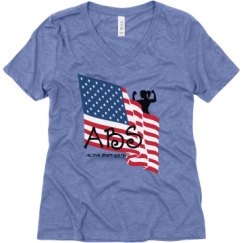 Ladies Relaxed Fit Super Soft Triblend V-Neck Tee