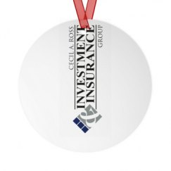 Metal Round Christmas Ornament