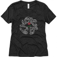 Ladies Relaxed Fit Super Soft Triblend V-Neck Tee