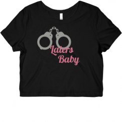 Ladies Slim Fit Crop Top Tee