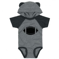 Infant Hooded Raglan Bodysuit with Ears