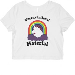 Ladies Slim Fit Crop Top Tee