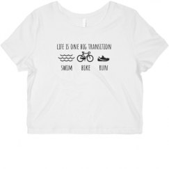 Ladies Slim Fit Crop Top Tee