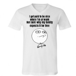 Unisex V-Neck Jersey Tee