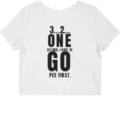 Ladies Slim Fit Crop Top Tee