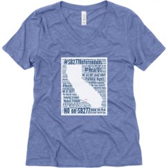 Ladies Relaxed Fit Super Soft Triblend V-Neck Tee