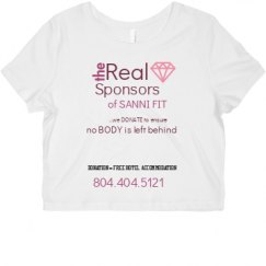 Ladies Slim Fit Crop Top Tee